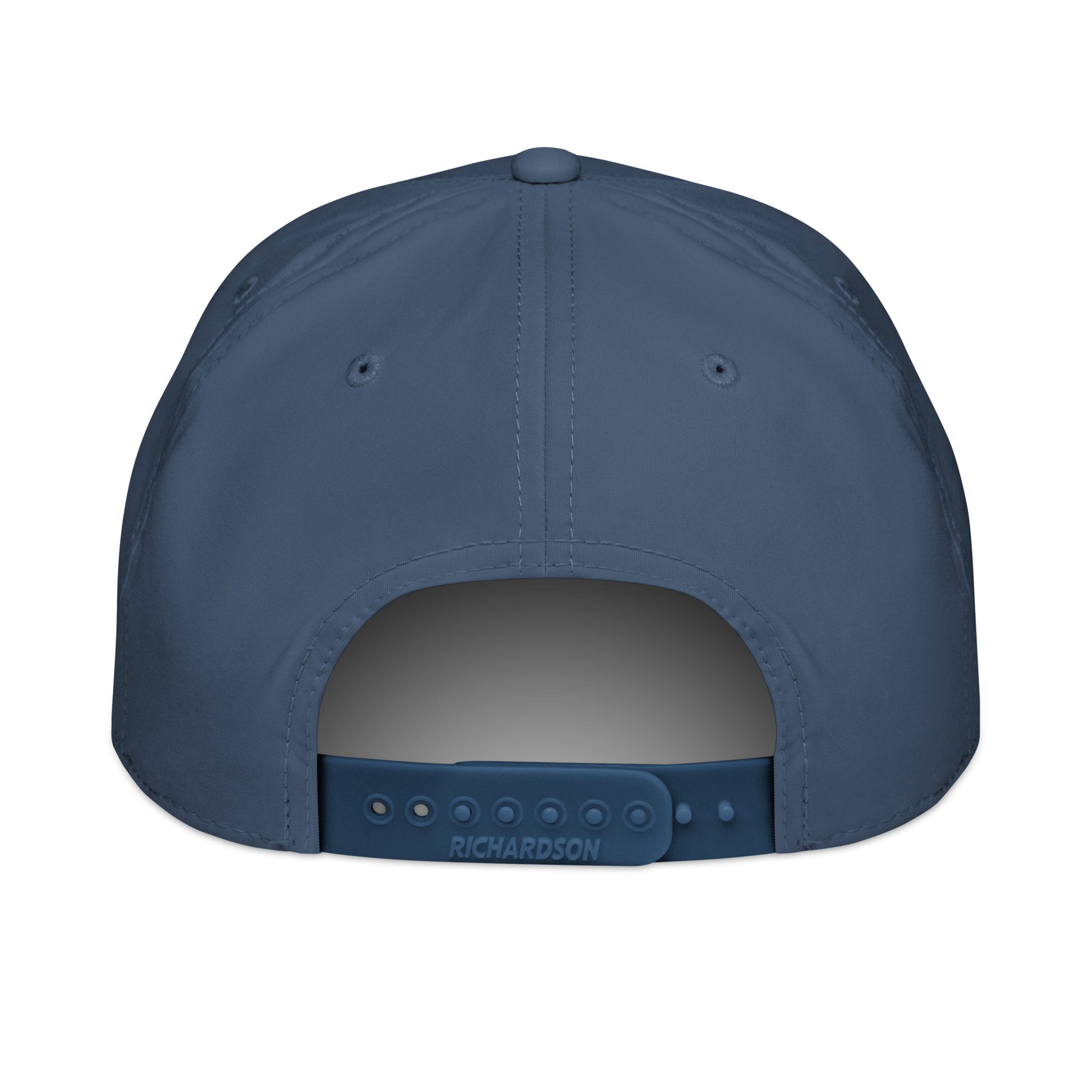 Back view of light blue classic rope cap with adjustable Richardson snapback closure